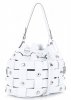 Vittoria Gotti Modna Torebka Skórzana Unikatowy Shopper Made in Italy Biała